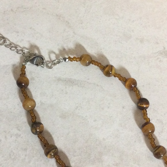 Tiger eye drop bead 9.5” necklace - Picture 8 of 9